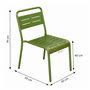 Voir la diapositive 3 : CONCEPT USINE Lot de 2 chaises de jardin empilables vertes BERGAME