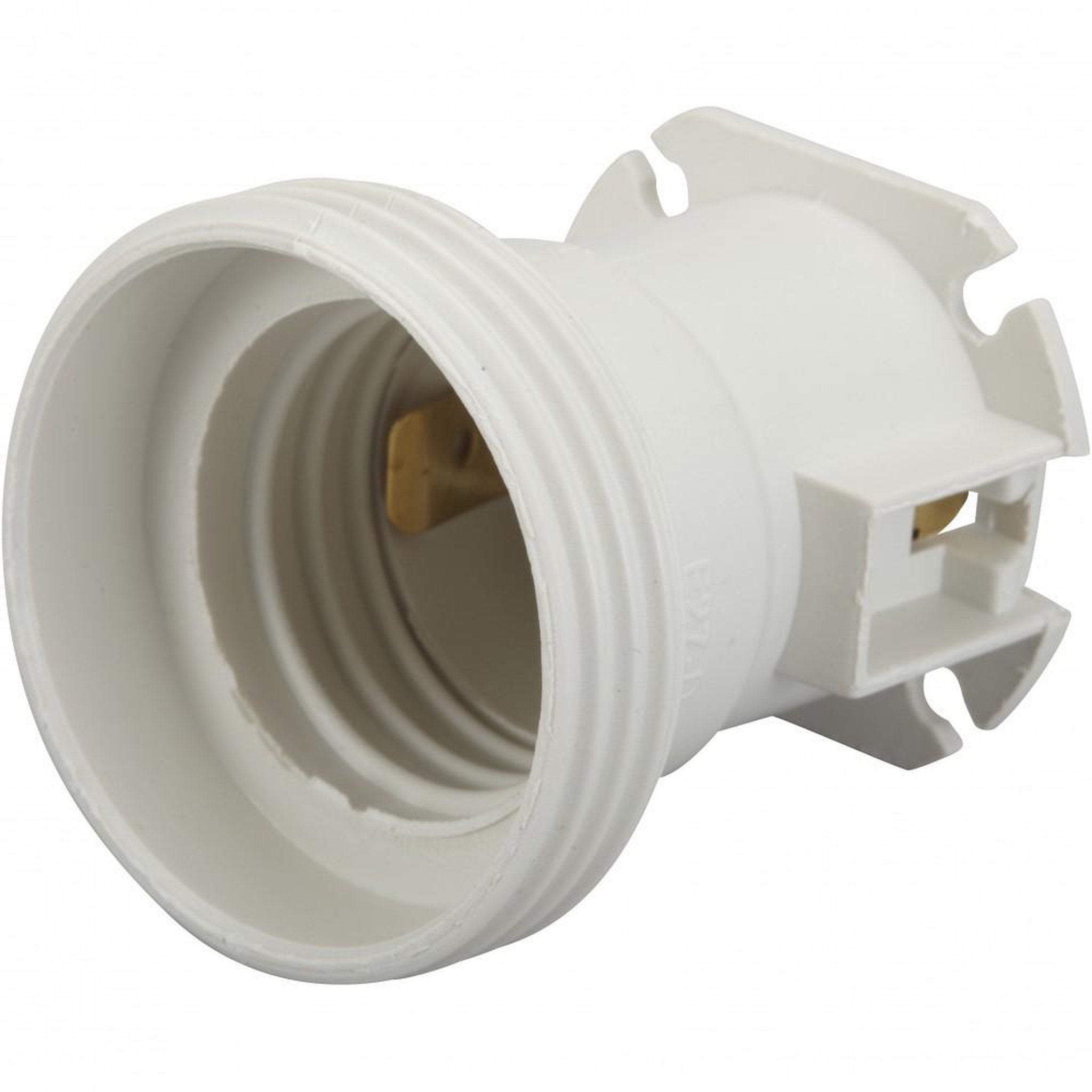 ZENITECH Lot de 5 douilles électriques e27 à vis thermoplastique blanc ZENITECH
