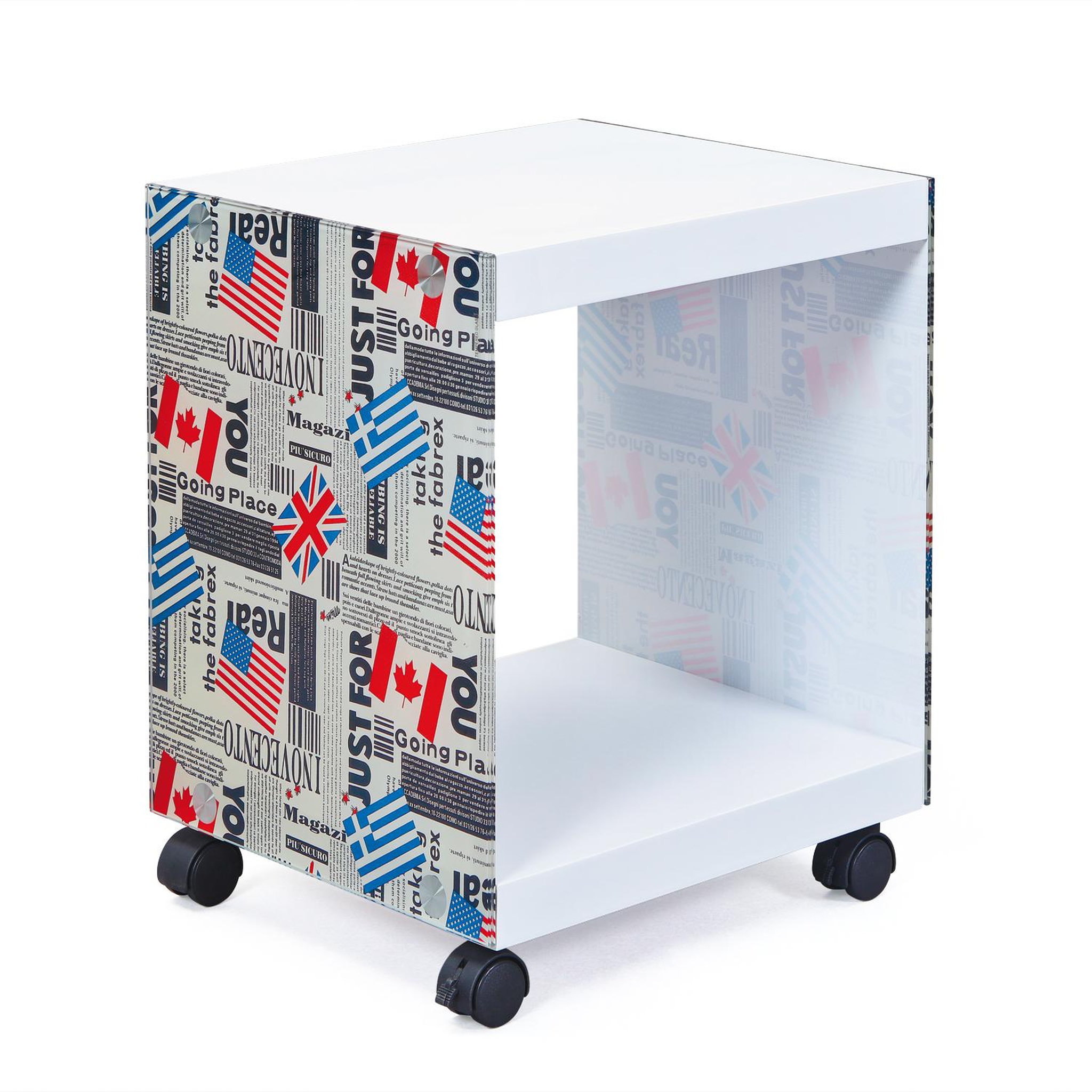 Voir la diapositive 6 : INTERLINK Table d'appoint FLAGCUBE