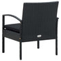 Voir la diapositive 5 : VIDAXL Chaise de jardin avec coussin Resine tressee Noir