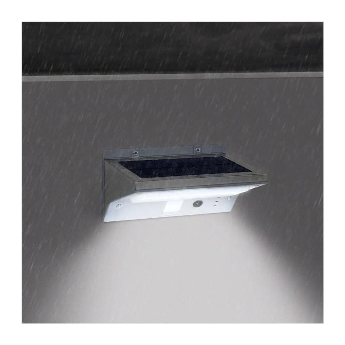 LUMI JARDIN LUMISKY Spot solaire mural extérieur étanche avec détecteur - 21 LEDs - 330 Lm - Pivotante a 120°C