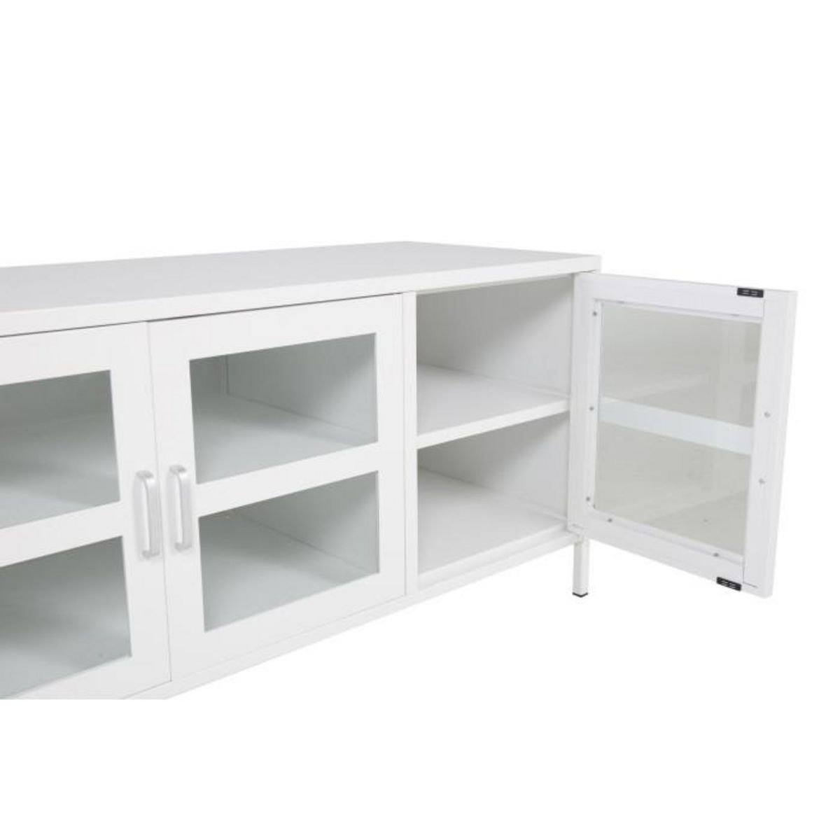 Paris Prix Meuble TV 3 Portes  Acero  120cm Blanc