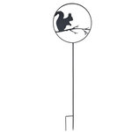 CENTRALE BRICO Déco de jardin à piquer en forme d'ecureuil - 35x122,5cm - anthracite