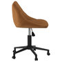 Voir la diapositive 4 : VIDAXL Chaise pivotante de bureau Marron Velours