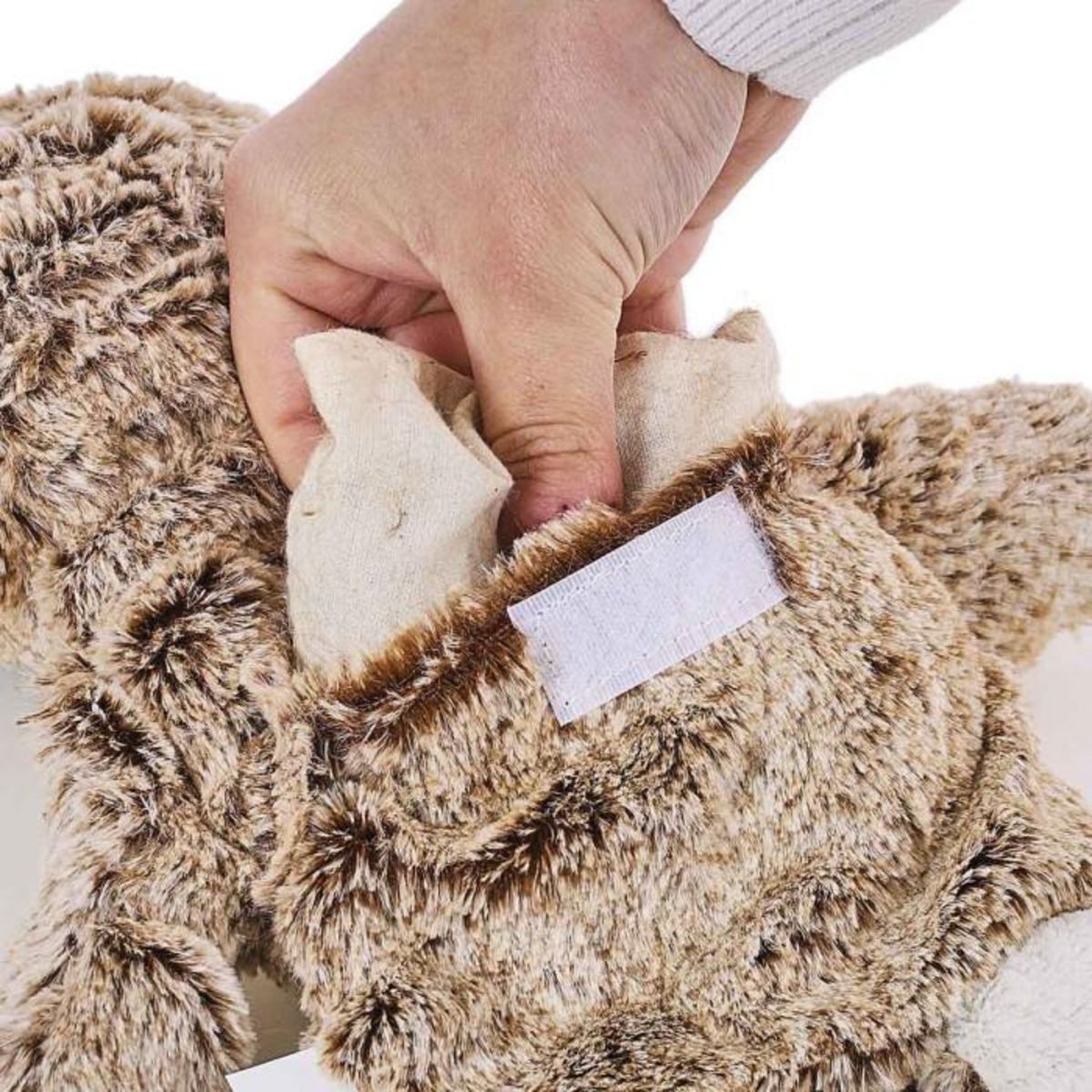 Paris Prix Bouillotte Peluche Ours  Micro-Ondable  32cm Marron