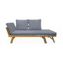 Voir la diapositive 6 : SWEEEK Banquette de jardin bois d'acacia 2/3 places JALANCE 155 / 200 x 72 x 74.5cm