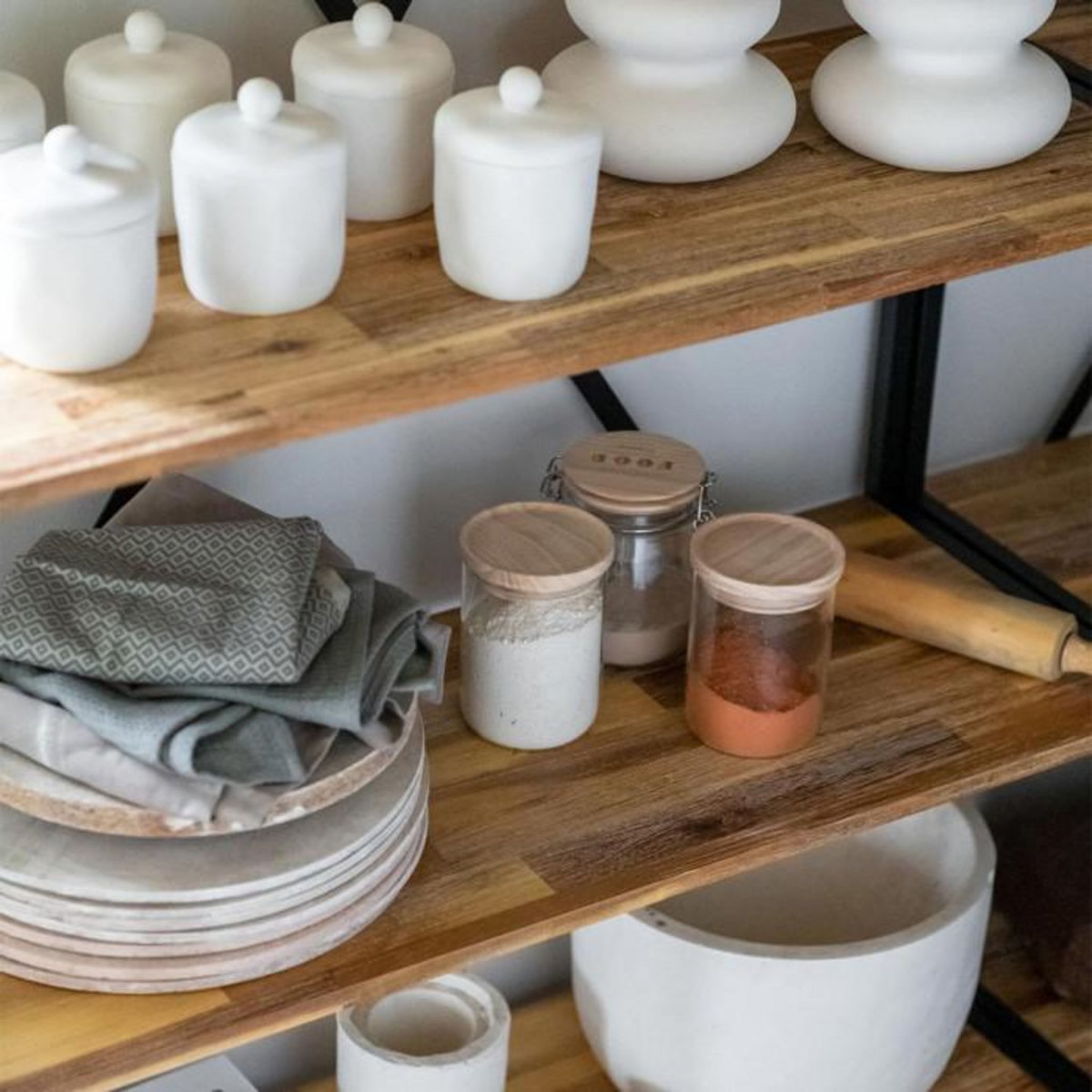 FIVE Boîte hermétique Hermet 0.6 l verre et bois