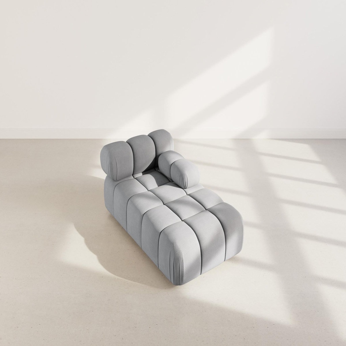 LISA DESIGN Ruby - module d'assise méridienne droite en velours texturé