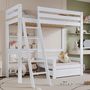 Voir la diapositive 5 : MERAX Lit combiné enfant 90x200cm pin coloris blanc