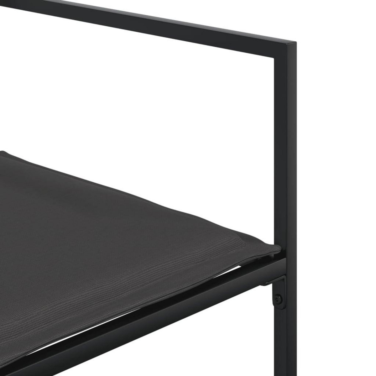 VIDAXL Ensemble a manger de jardin avec coussins 11 pcs noir textilene