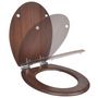 Voir la diapositive 2 : VIDAXL Siege de toilette MDF Couvercle a fermeture en douceur Marron