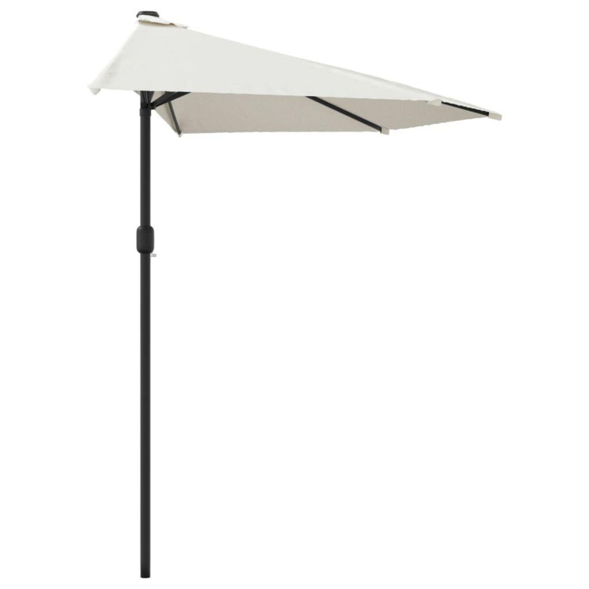 VIDAXL Parasol de balcon avec mat en aluminium Sable 300x155 cm Demi