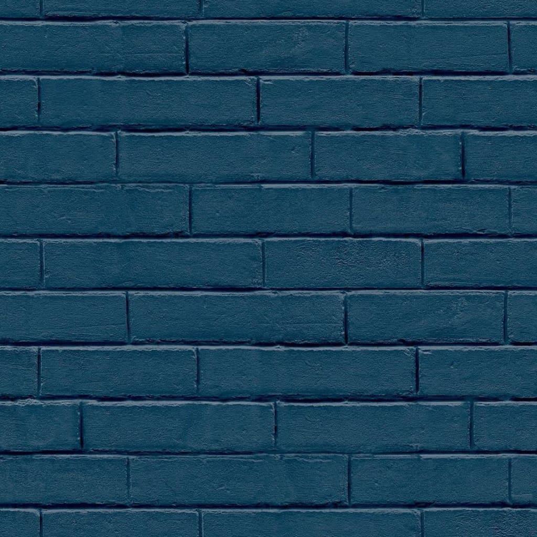 Voir la diapositive 1 : Noordwand Noordwand Papier peint Good Vibes Brick Wall Bleu