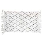 Paris Prix Tapis de Bain à Franges  Latika  50x80cm Blanc