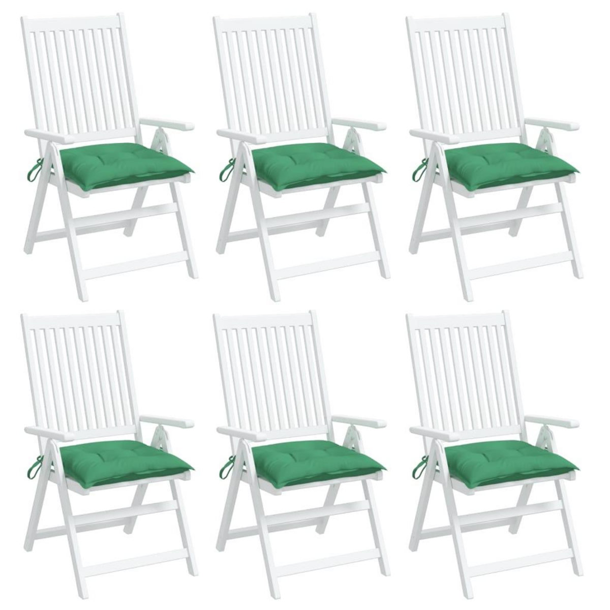 VIDAXL Coussins de palette lot de 6 vert 50x50x7 cm tissu oxford