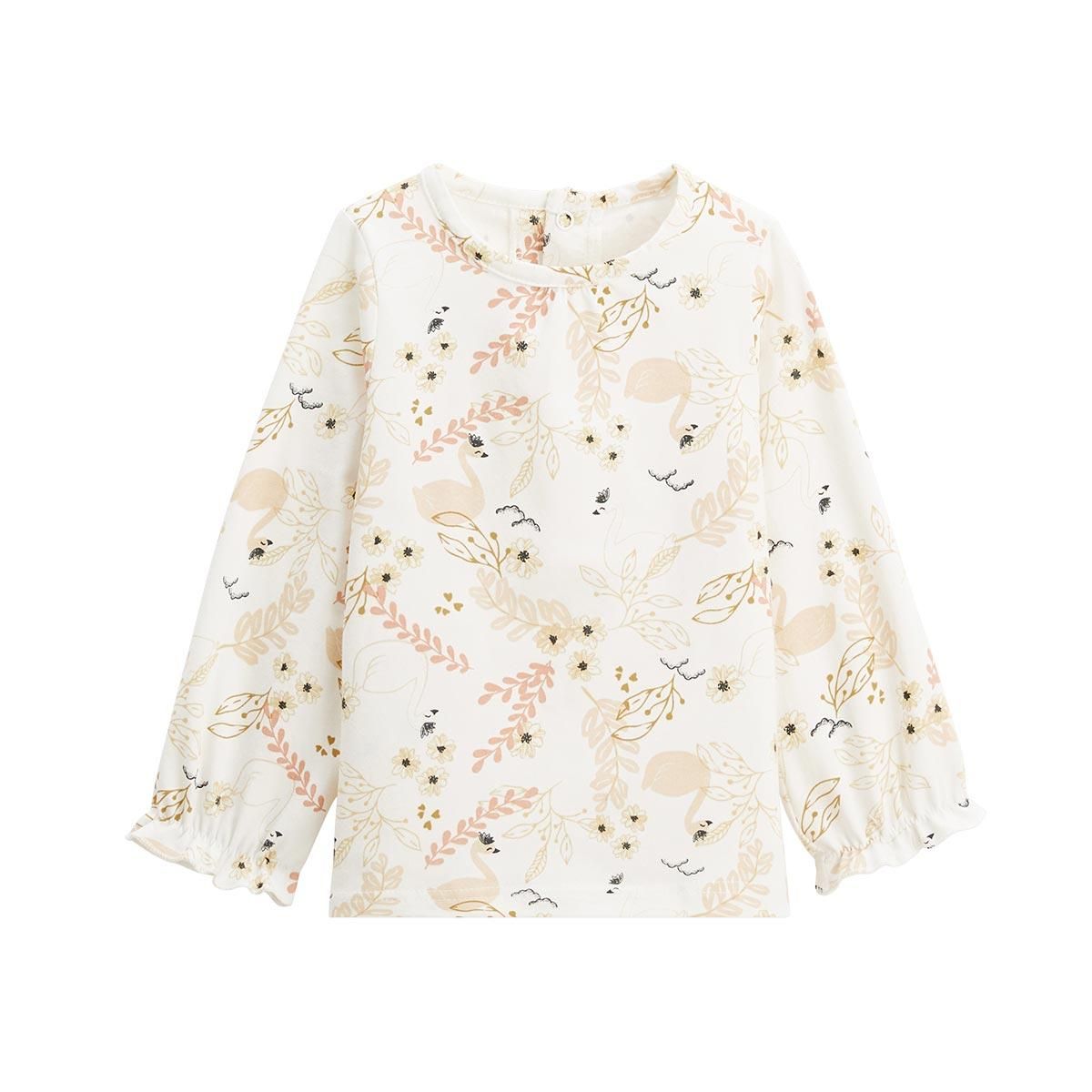 Petit Béguin Ensemble enfant robe en velours côtelé et t-shirt Swan