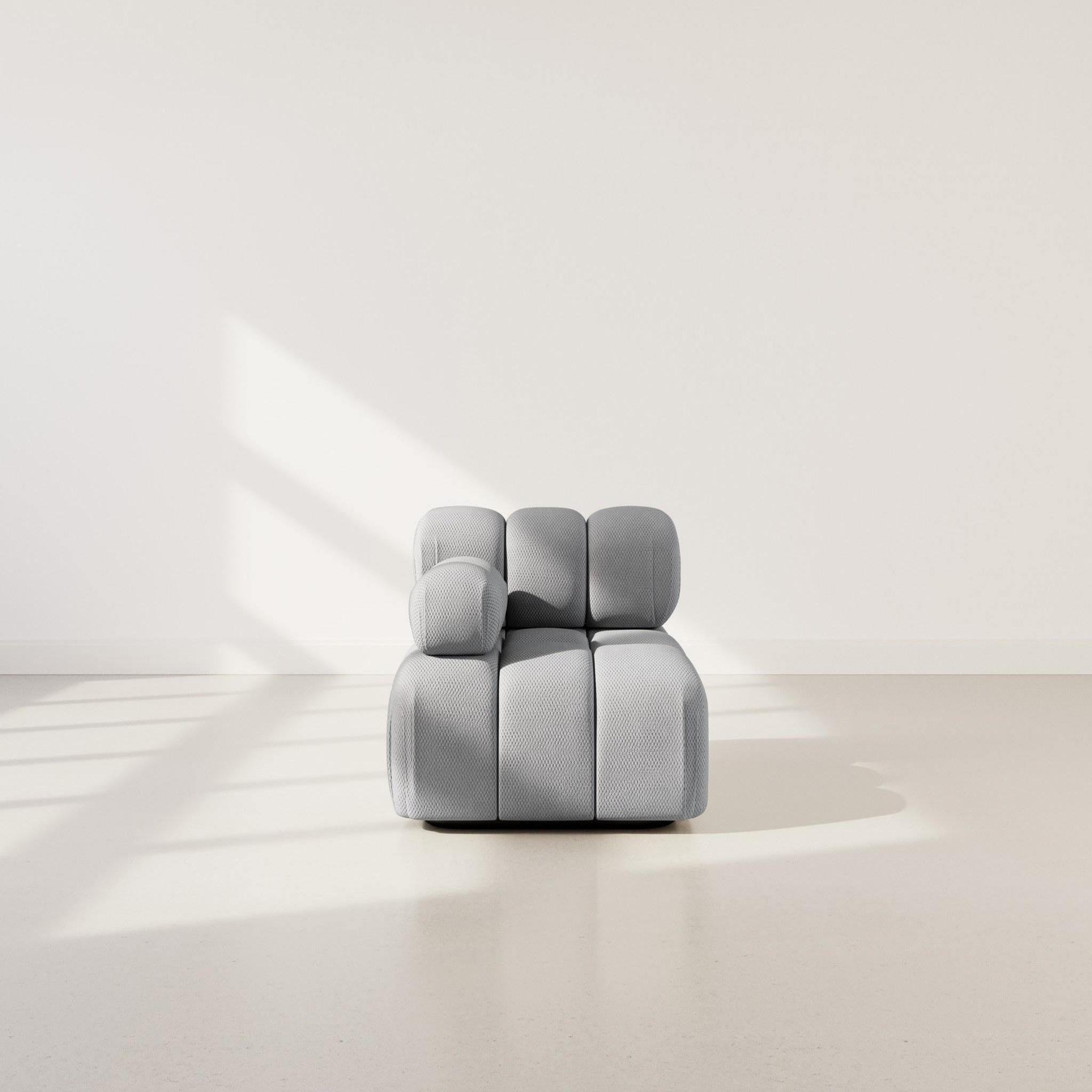 Voir la diapositive 2 : LISA DESIGN Ruby - module d'assise gauche en velours texturé