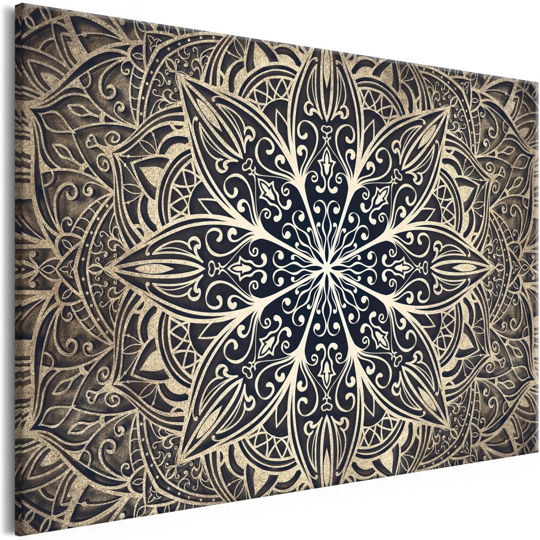 Paris Prix Tableau imprimé  oriental flowers narrow brown. Coloris disponibles : Multicolore