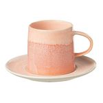 Paris Prix Ensemble Tasse & Sous-Tasse en Porcelaine  Lara  16cm Saumon