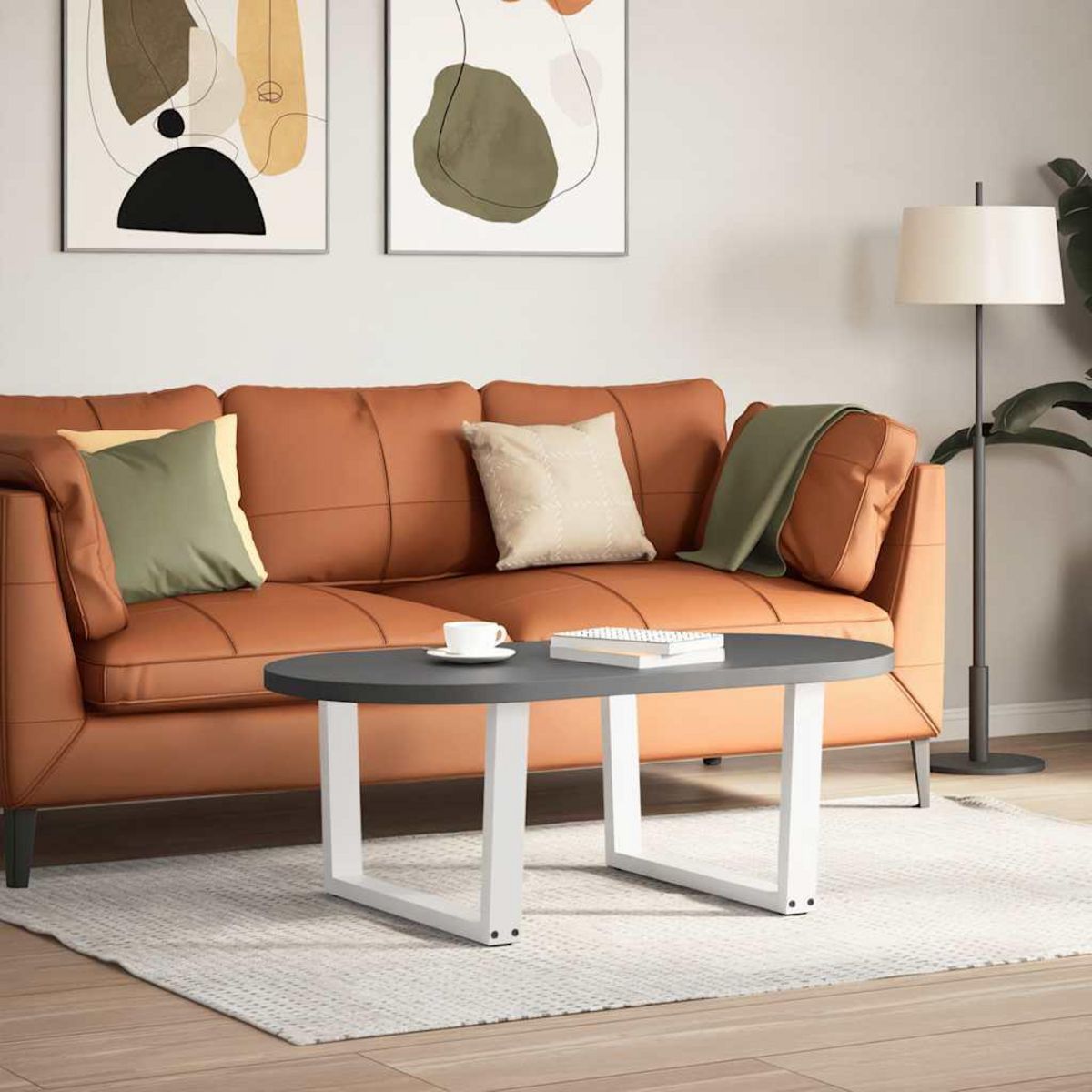 VIDAXL Pieds de table a manger forme V 2pcs blanc 70x(42-43,3)cm acier