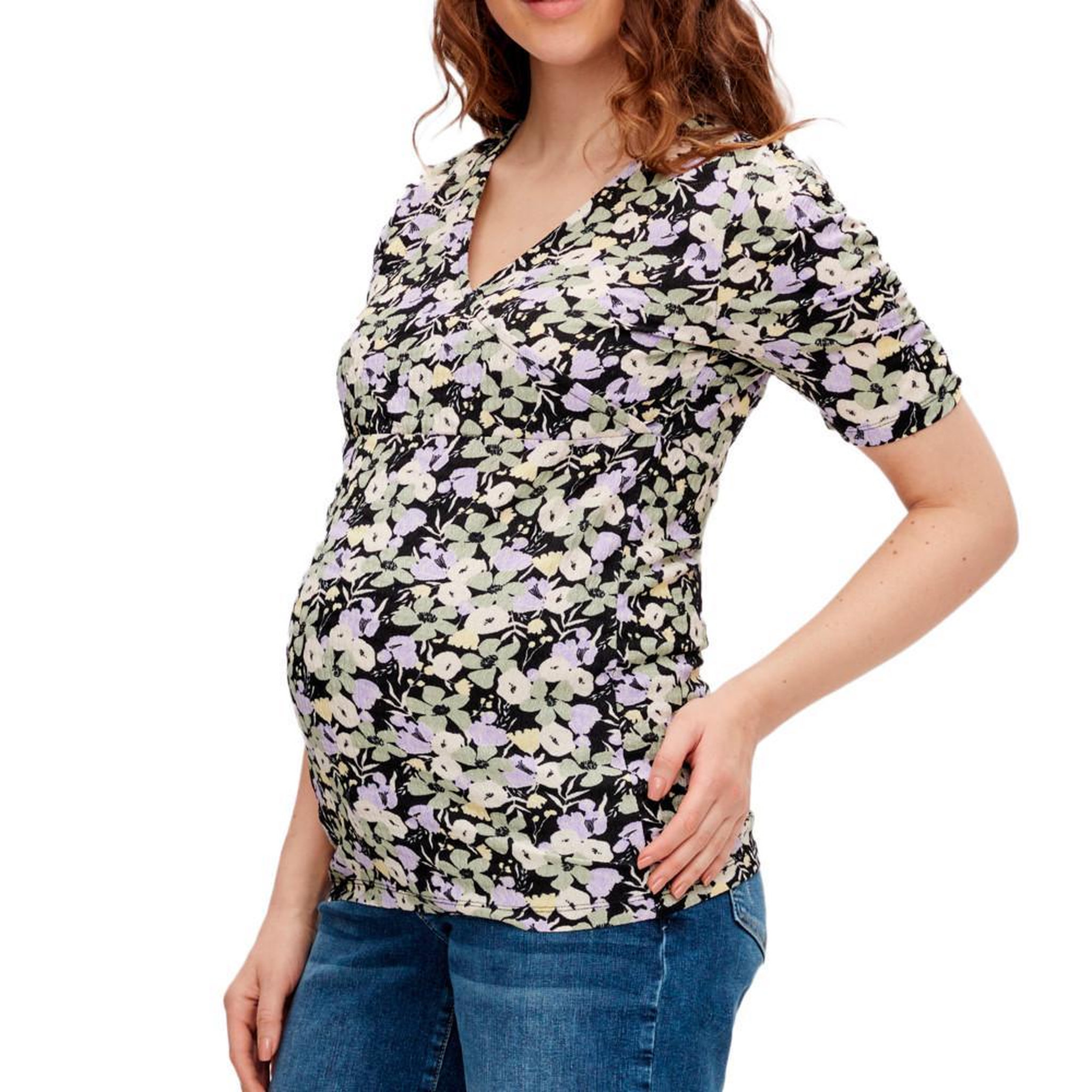 Voir la diapositive 1 : MAMALICIOUS Blouse te/Noire/Jaune Femme Mamalicious Janice