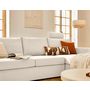 Voir la diapositive 4 : BEST MOBILIER Barrie - canapé d'angle réversible 4 places avec têtière amovible en tissu