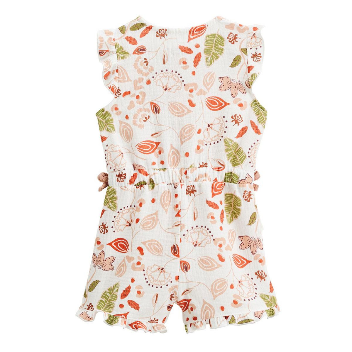 Petit Béguin Combishort bébé + chapeau en gaze de coton Mindanao