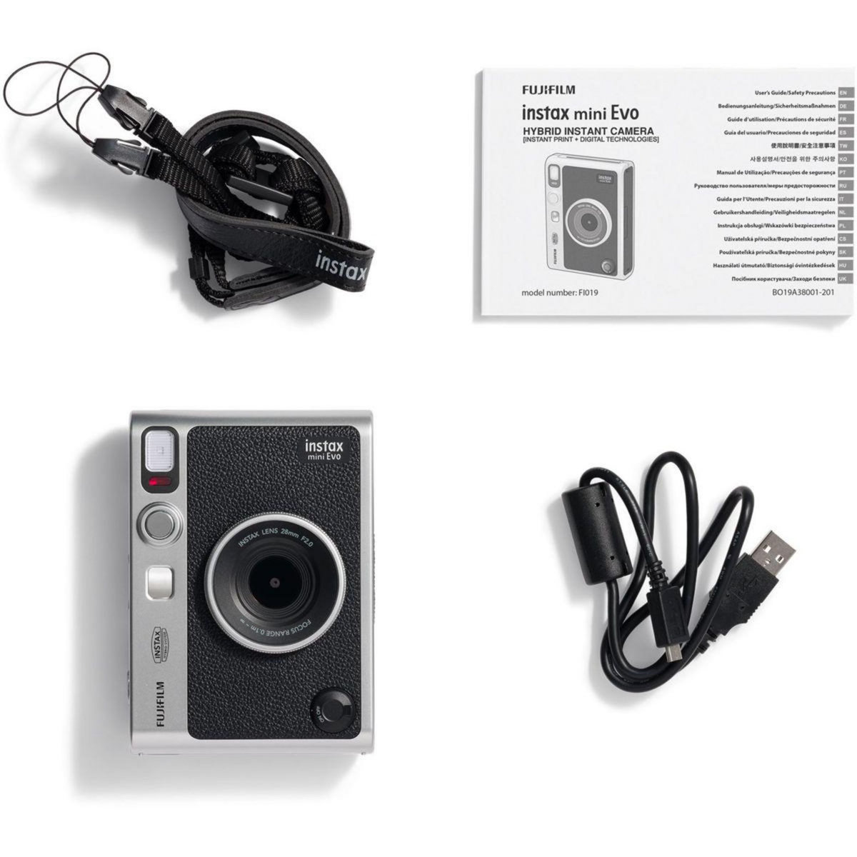 FUJIFILM Appareil photo Instantané Instax Mini EVO Black