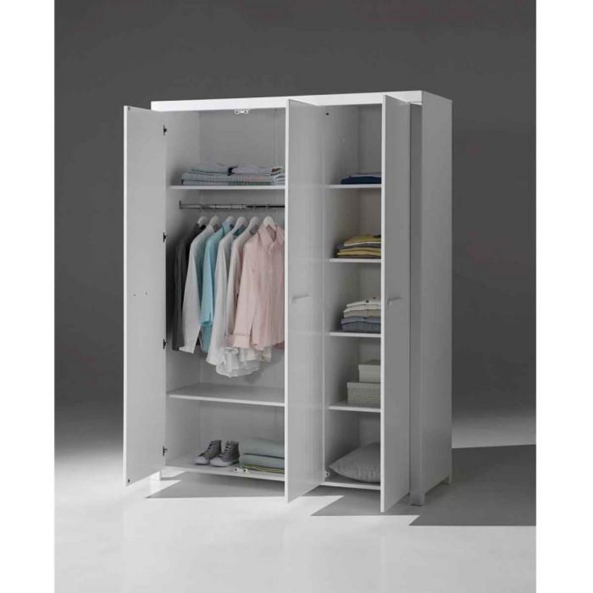 Paris Prix Armoire 3 Portes  Erik  205cm Blanc