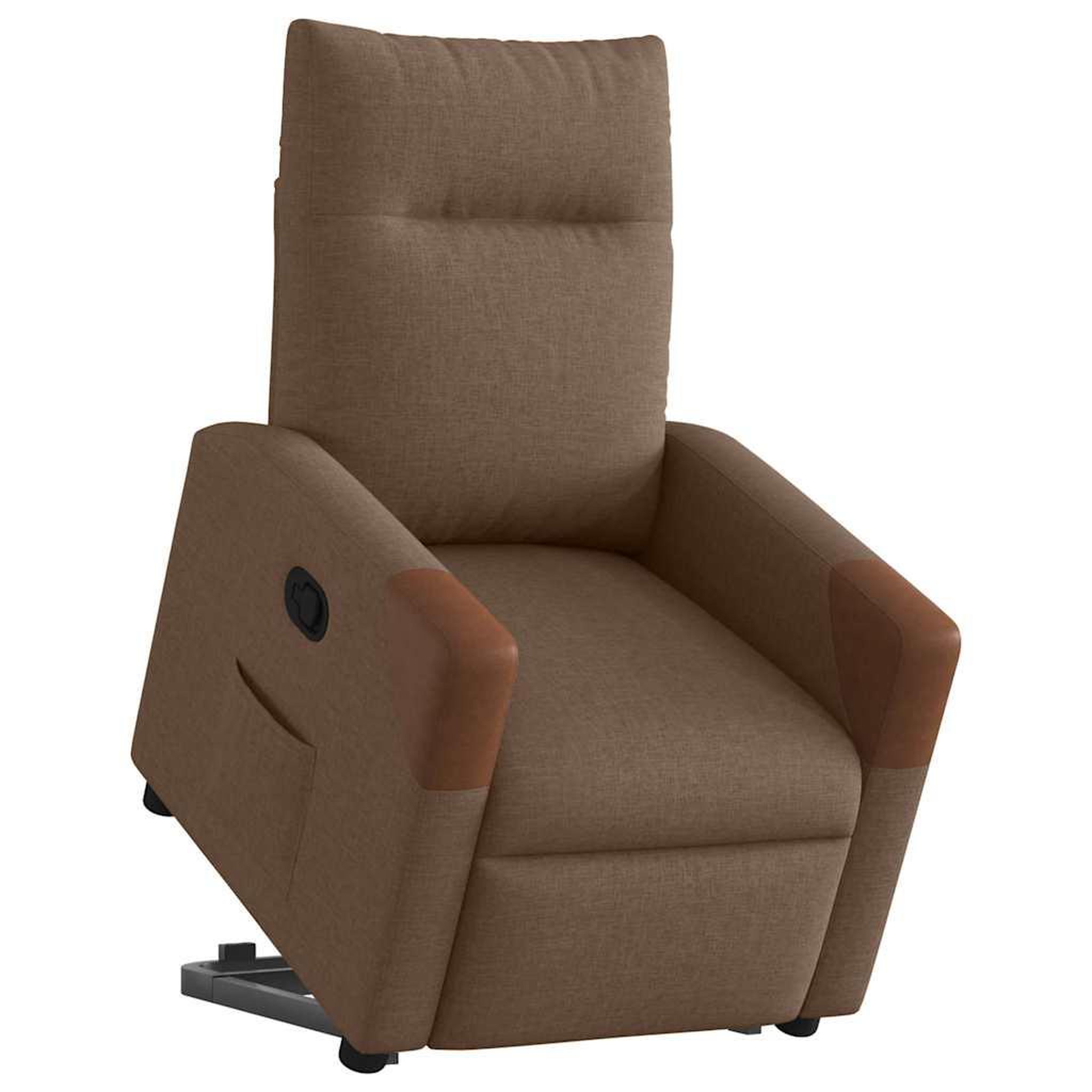 Voir la diapositive 3 : VIDAXL Fauteuil inclinable Marron Tissu