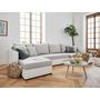 Voir la diapositive 5 : BEST MOBILIER Opale - canapé panoramique en u - 7 places - convertible - avec coffre - en tissu et simili