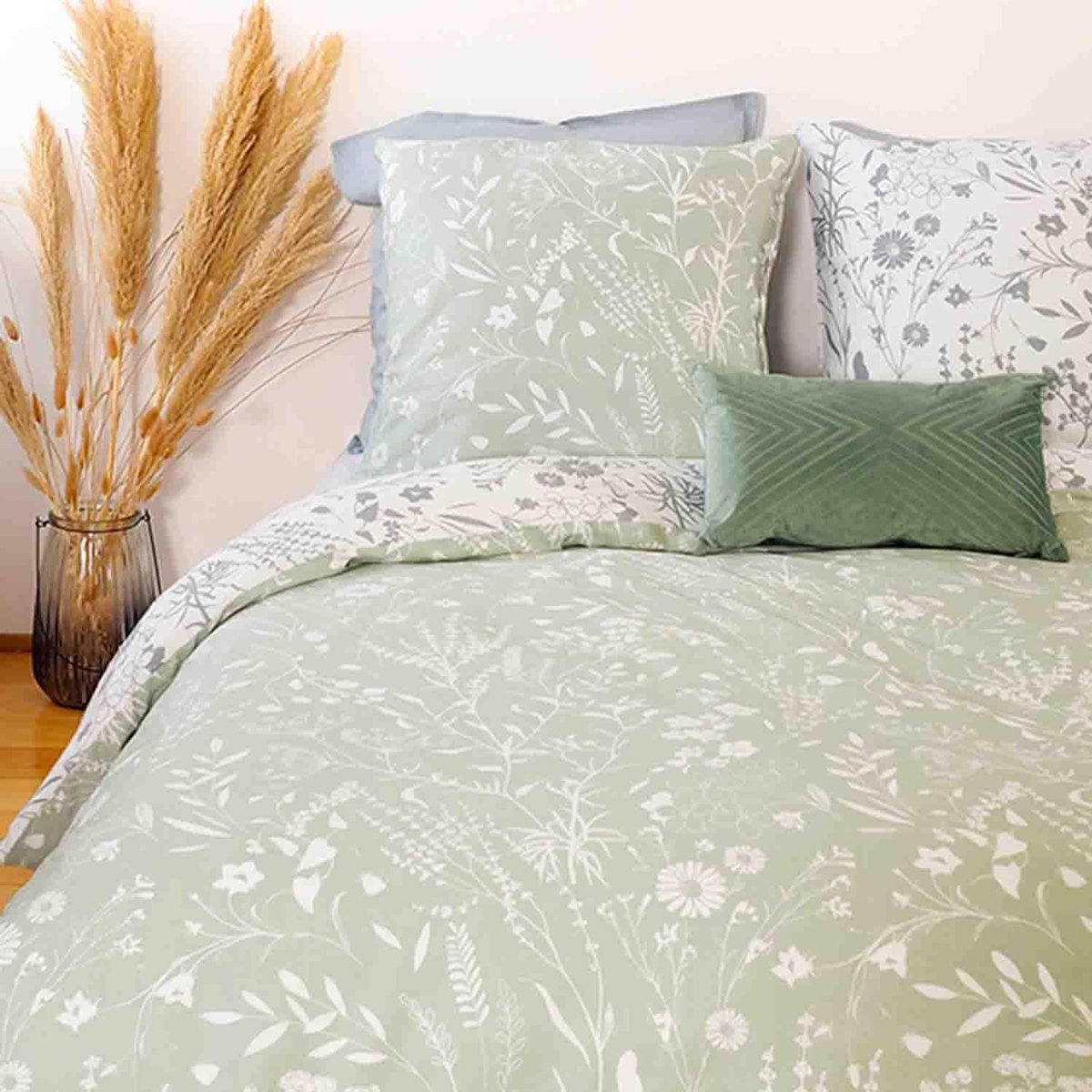 Home collection Parure housse de couette 100%satin de coton 78fils susie