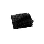 Paris Prix Plaid Flanelle en Relief  Mini Frosty  125x150cm Noir