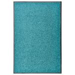 VIDAXL Paillasson lavable Cyan 60x90 cm