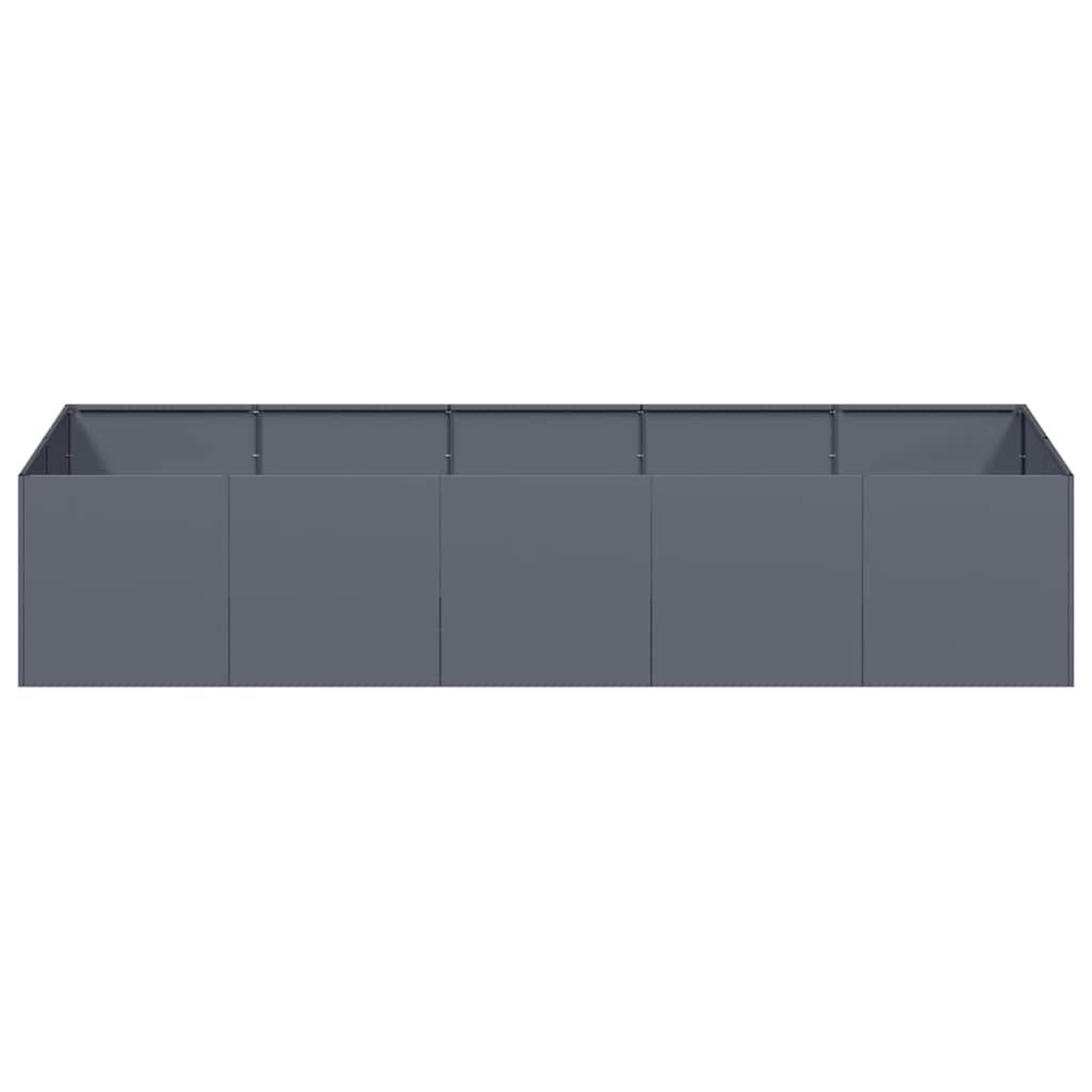 Voir la diapositive 4 : VIDAXL Jardiniere anthracite 200x80x40 cm acier