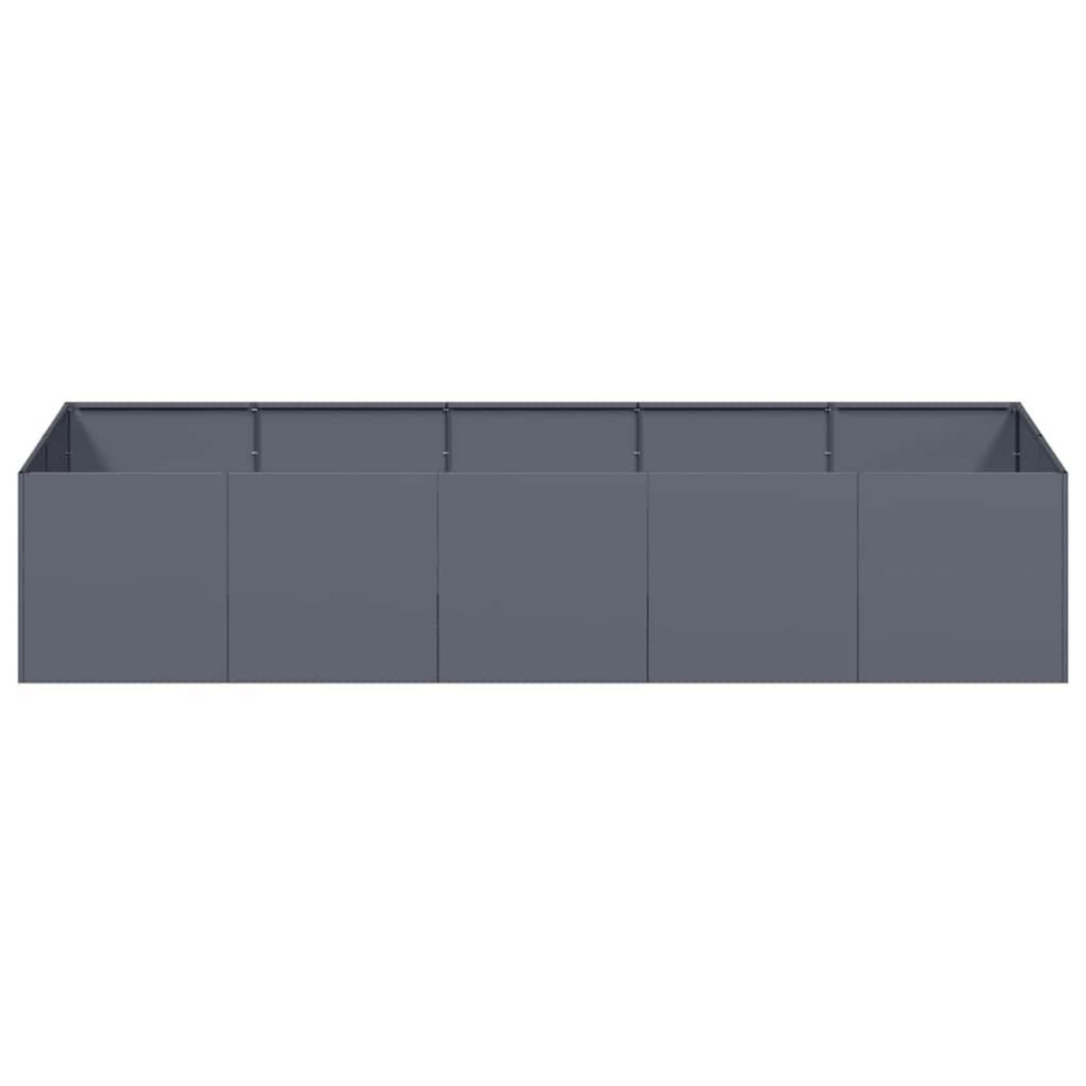 VIDAXL Jardiniere anthracite 200x80x40 cm acier