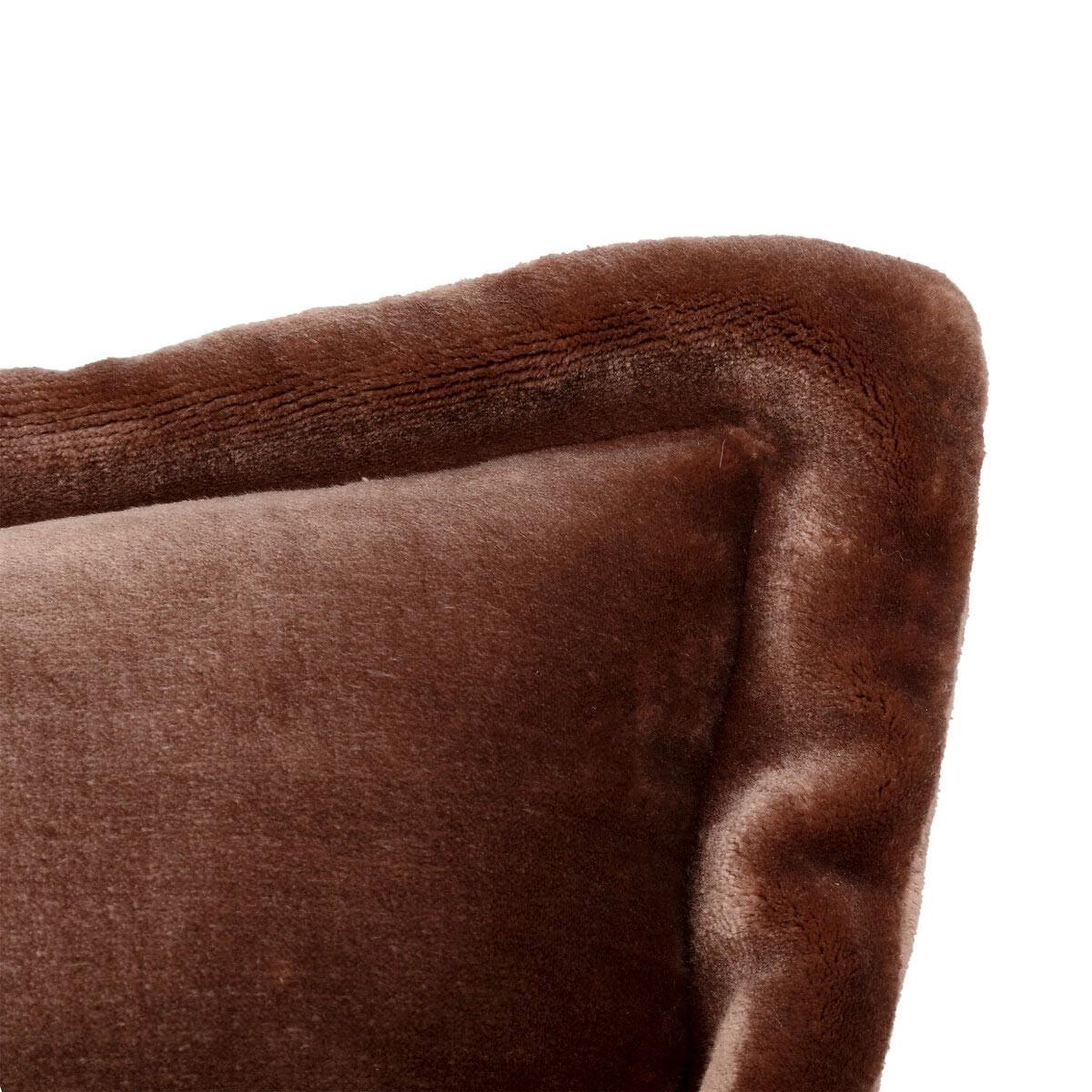 Voir la diapositive 2 : ATMOSPHERA Coussin déco flanelle  cuddly  38x58cm marron