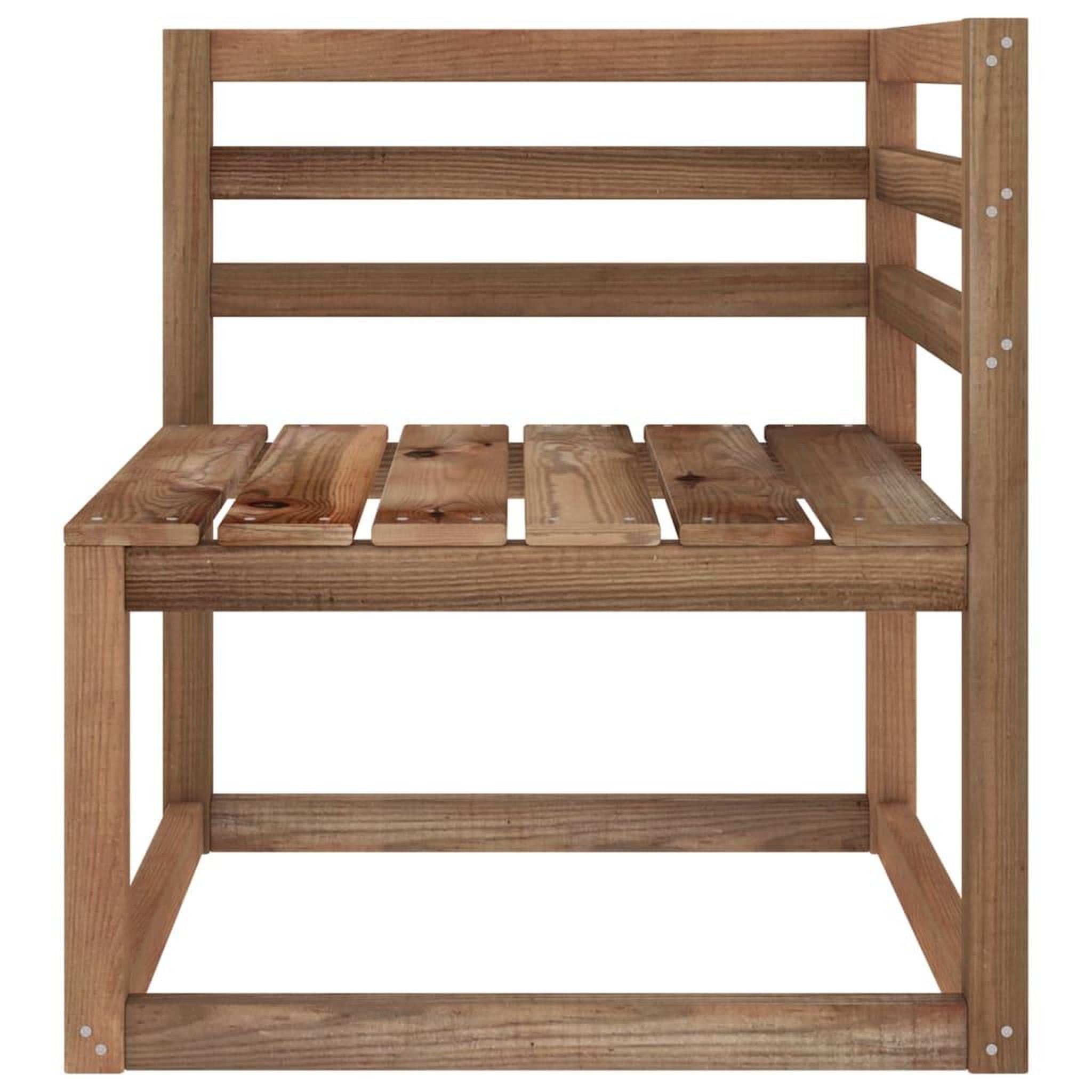 Voir la diapositive 4 : VIDAXL Canapes d'angle palette de jardin 2 pcs Marron Pin impregne