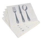 Paris Prix Lot de 20 Serviettes en Papier  Ménagère  33x33cm Blanc