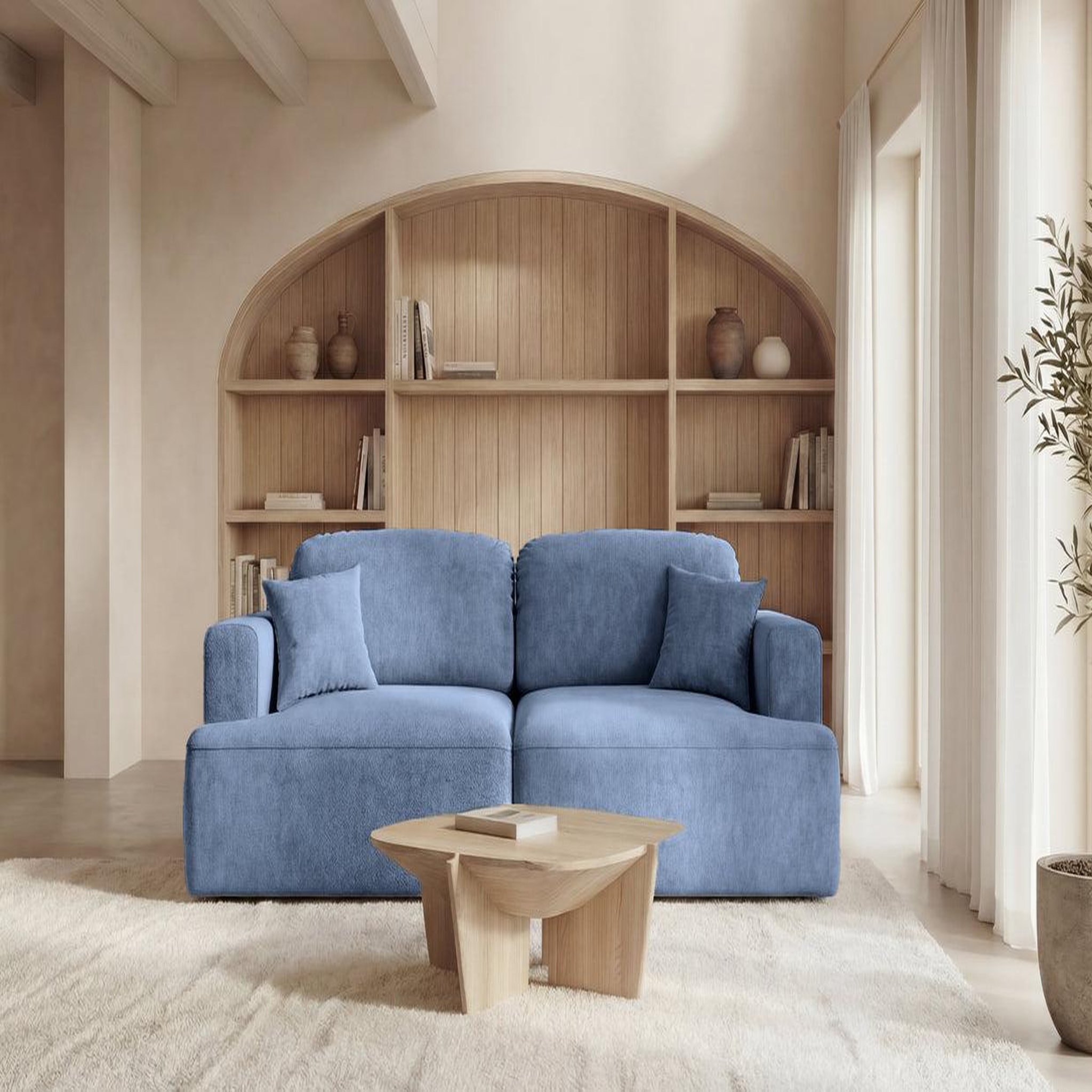 Voir la diapositive 3 : CASANOVA PARIS Chiara - canapé droit convertible tissu velours 3 places