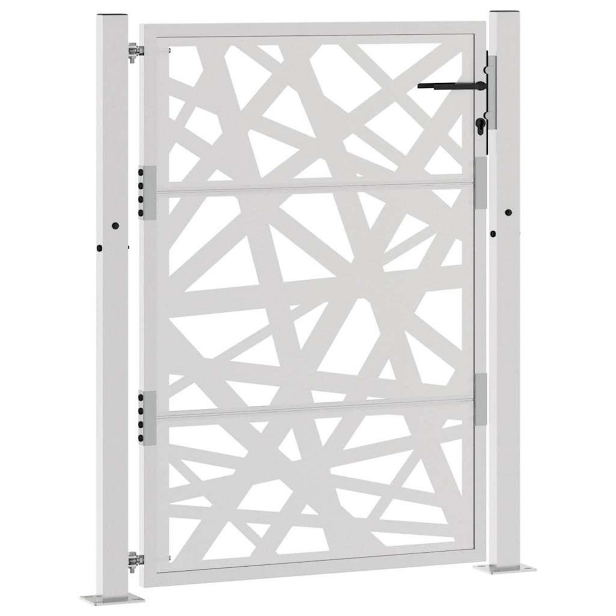 VIDAXL Porte de jardin acier resistant aux intemperies design lumiere
