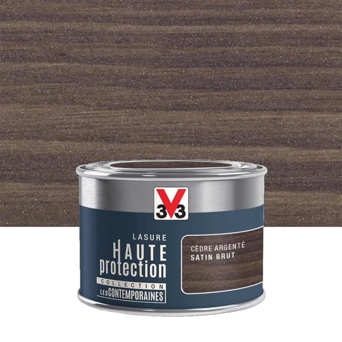 CENTRALE BRICO Lasure V33 Hp les contemporaines 8 ans cèdre argenté satiné 0.125 l