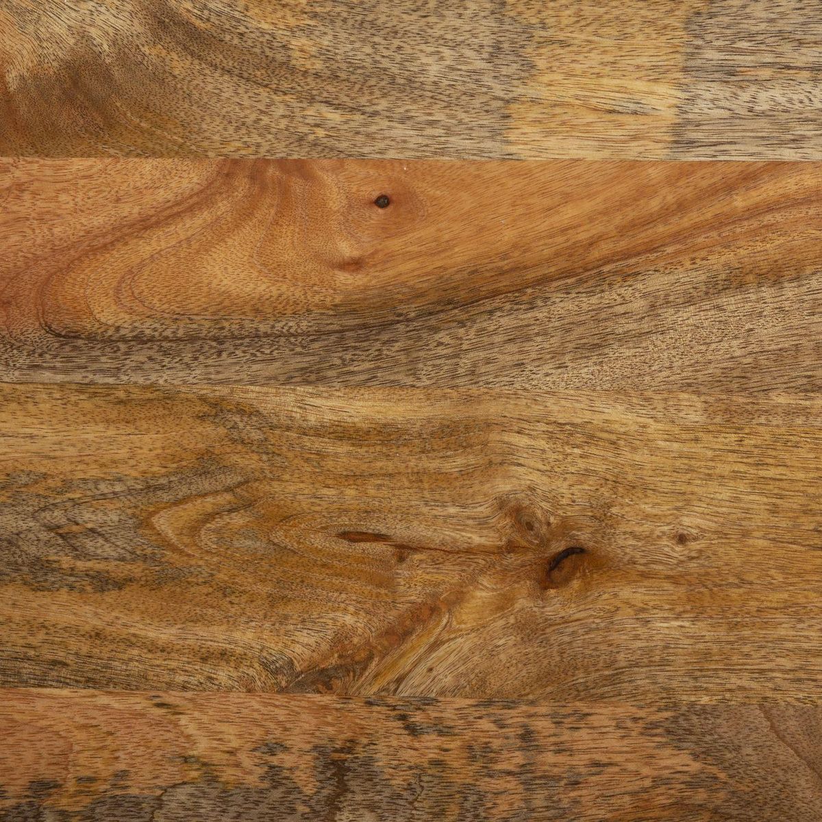 ATMOSPHERA Table basse Siwan en bois de manguier - Diamètre 70 cm - Noir et Doré