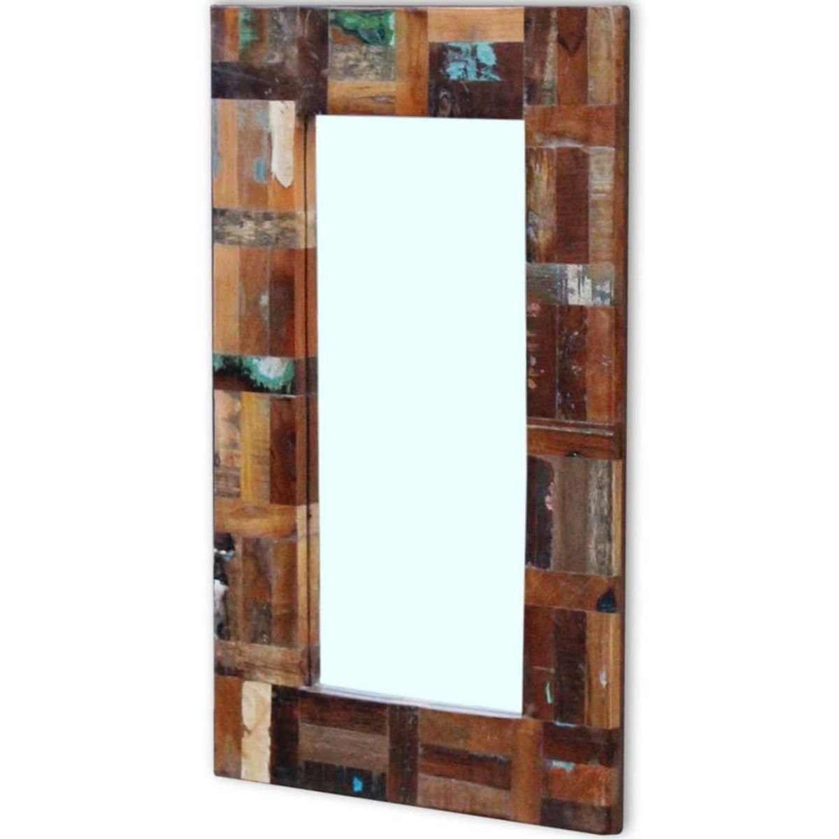 VIDAXL Miroir Bois de recuperation massif 80x50 cm