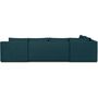 Voir la diapositive 5 : MARKET24 Canapé d'angle panoramique convertible -7 places - INDIAN - Tissu 100% polyester - Bleu canard - 360 x 228 cm