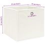 Voir la diapositive 5 : VIDAXL Boîtes de rangement 4 pcs Blanc 32x32x32 cm Tissu