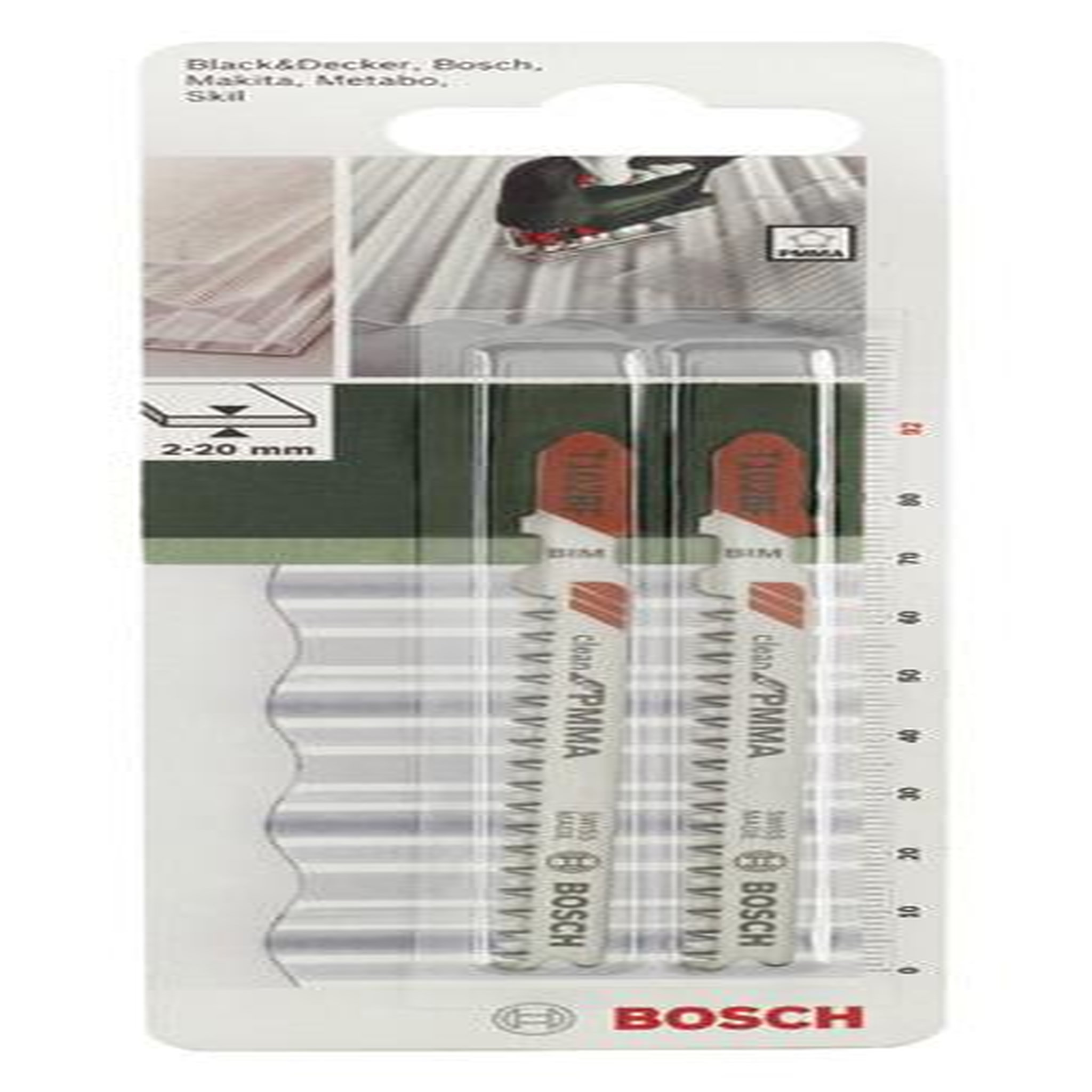 BOSCH Lot de 2 lames coupe fine et nette BOSCH T308bf spéciale parquet et stratifié