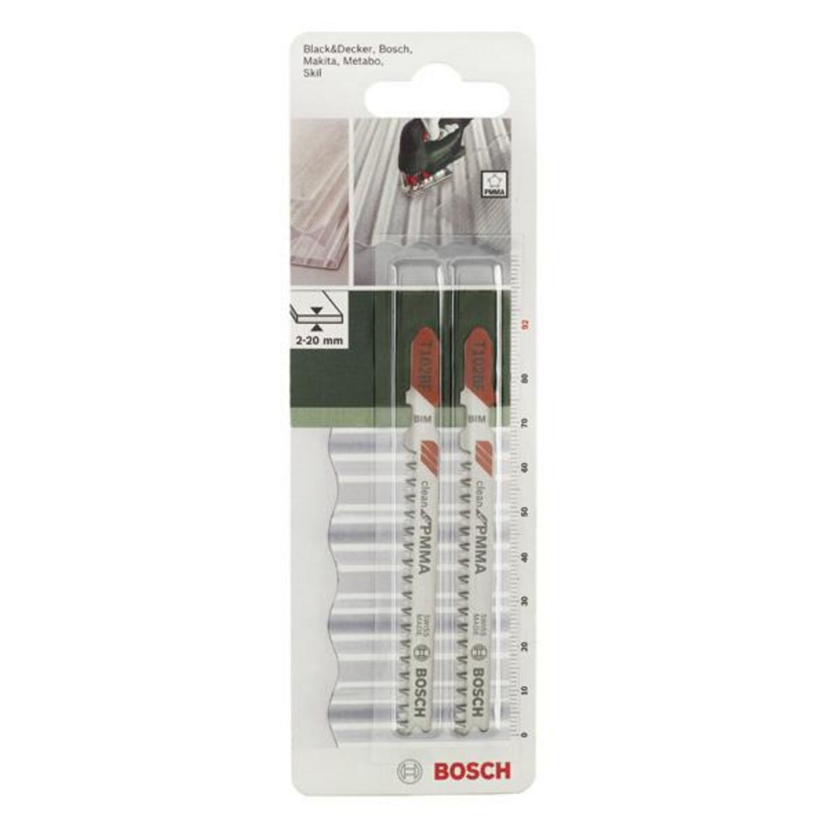 BOSCH Lot de 2 lames coupe fine et nette BOSCH T308bf spéciale parquet et stratifié