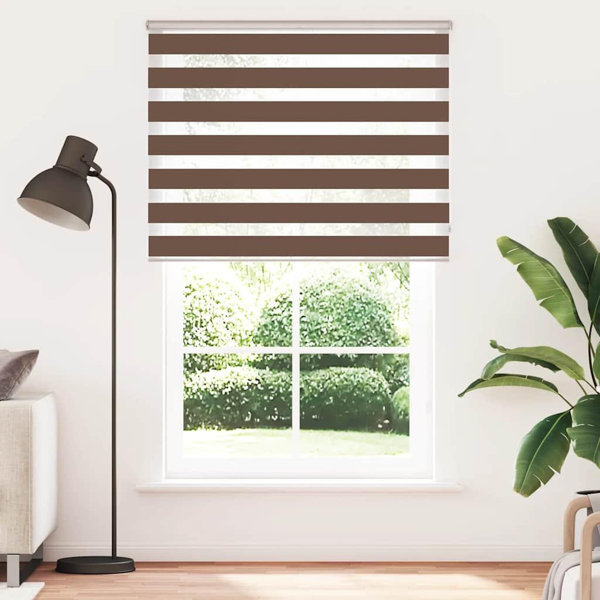 Voir la diapositive 2 : VIDAXL Store zebre marron 140x230cm largeur du tissu 135,9cm polyester