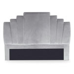Paris Prix Tête de Lit en Velours  Renaya  160cm Argent